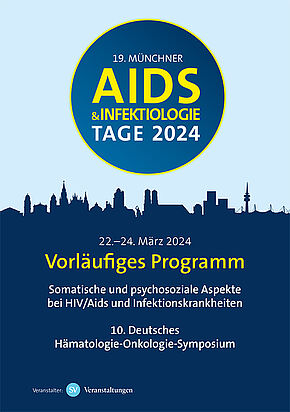Titelseite vorläufiges Programm 19. Münchner AIDS- und Infektiologie-Tage 2024